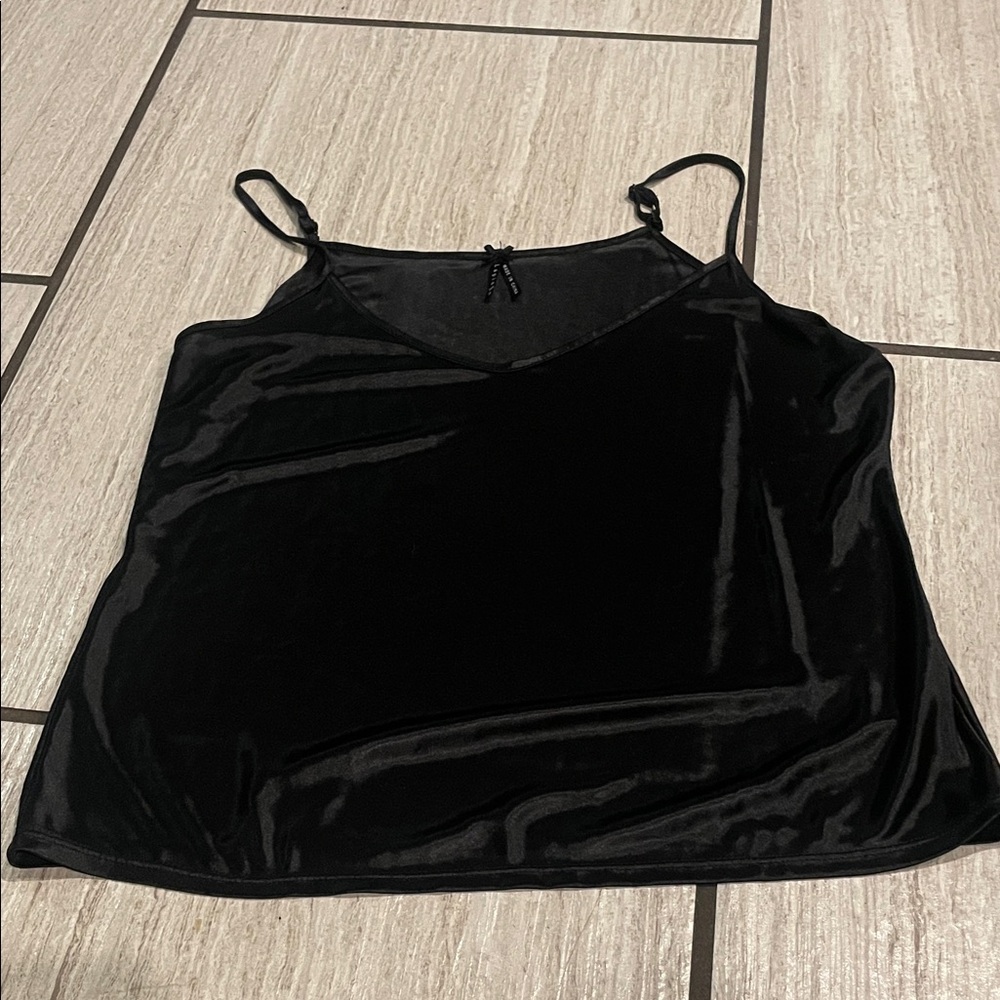 Lapis Black Velvet Camisole Top